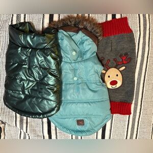 Dog Jacket &‎ Sweater 3 Pack Bundle